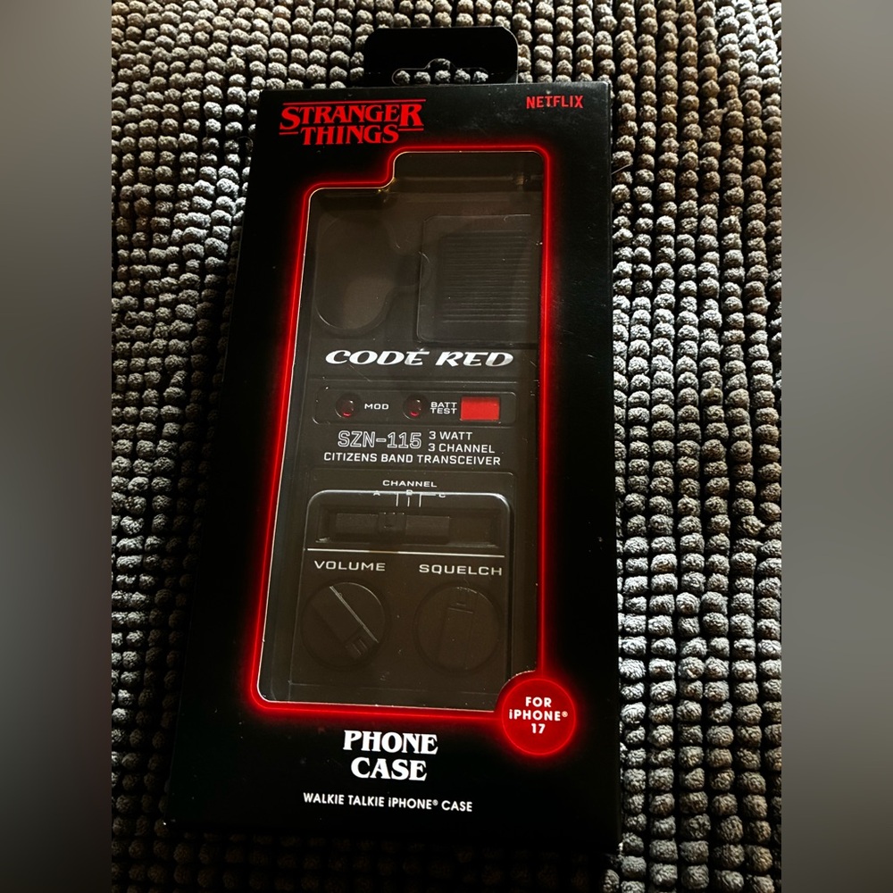 Stranger Things Walkie-Talkie Phone Case Apple iPhone 17 Extendable Antenna NEW